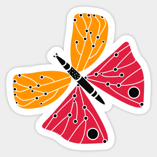 Butterfly and dots Sticker